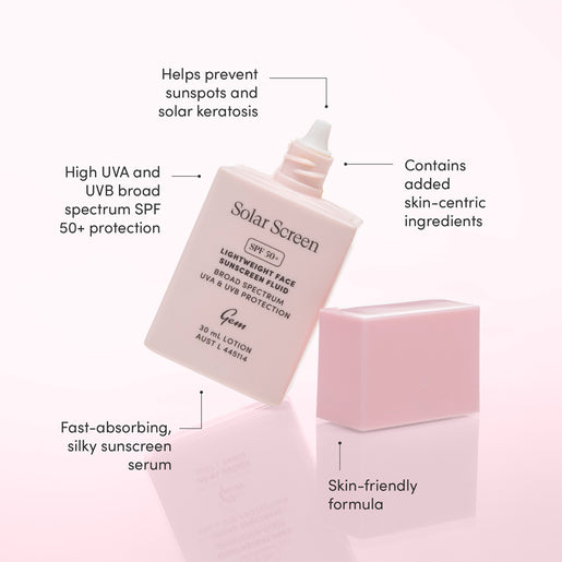 GEM Solar Screen SPF 50+ Lightweight Face Sunscreen Fluid 30mL
