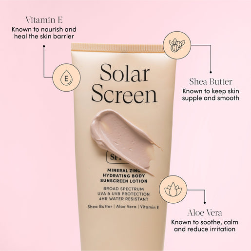 GEM Solar Screen SPF 50+ Mineral Zinc Hydrating Body Sunscreen Lotion 120mL