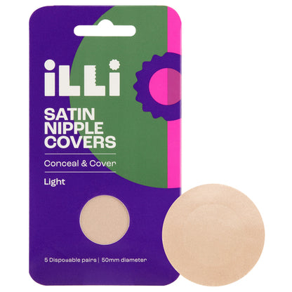 iLLi Satin Nipple Covers Light 5 Pairs - GimmeNow