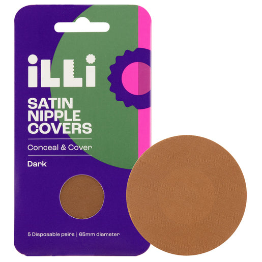 iLLi Satin Nipple Covers Dark 5 Pairs - GimmeNow