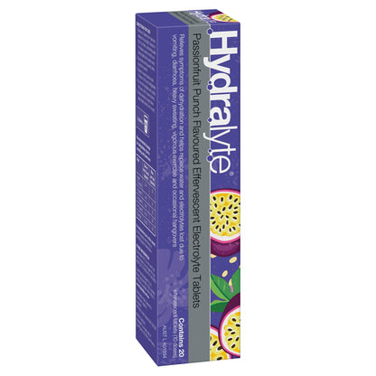 Hydralyte Passionfruit Kiwi Flavoured Effervescent Electrolyte 20 Effervescent Tablets - GimmeNow