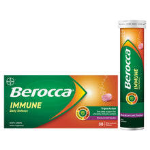 Berocca Immune Daily Defence Blackcurrant Flavour 30 Effervescent Tablets