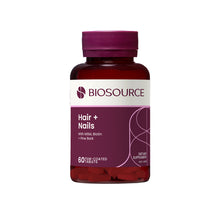 BIOSOURCE Hair + Nails 60 Tablets - GimmeNow