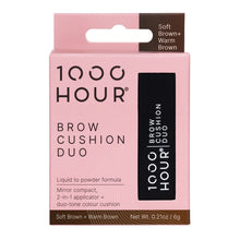 1000HOUR Brow Cushion Duo Soft Brown + Warm Brown 6g