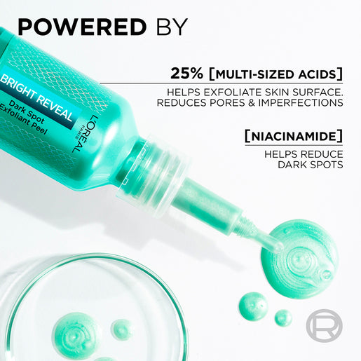 L'Oréal Paris Bright Reveal 25% {AHA+BHA+PHA} + Niacinamide Dark Spot Exfoliant Peel Treatment 25mL - GimmeNow