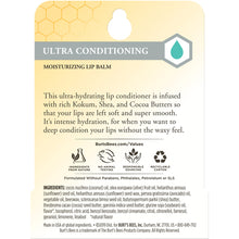 Burts Bees Ultra Conditioning Moisturising Lip Balm 4.25g - GimmeNow