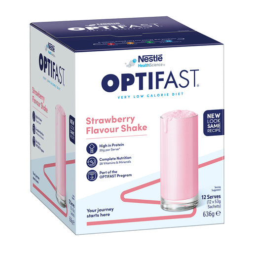 Optifast VLCD Shake Strawberry Flavour 12 Pack - GimmeNow
