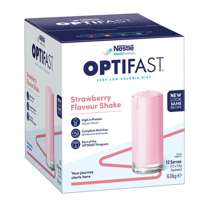 Optifast VLCD Shake Strawberry Flavour 12 Pack - GimmeNow