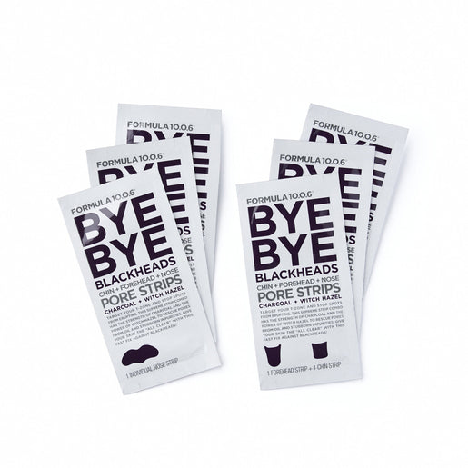 Formula 10.0.6 Bye Bye Blackheads Chin + Forehead + Nose Pore Strips 12 Pack