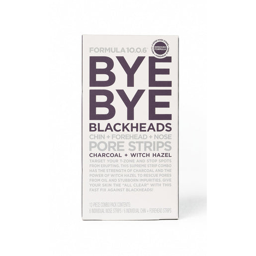 Formula 10.0.6 Bye Bye Blackheads Chin + Forehead + Nose Pore Strips 12 Pack