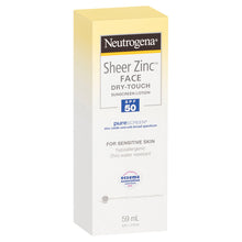 Neutrogena® Sheer Zinc Face Dry-Touch Sunscreen Lotion SPF50 59mL - GimmeNow