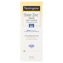 Neutrogena® Sheer Zinc Face Dry-Touch Sunscreen Lotion SPF50 59mL - GimmeNow