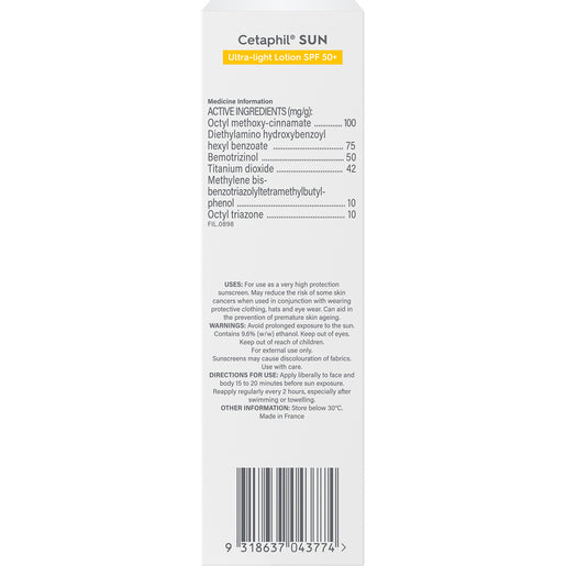 Cetaphil Sun SPF50+ Ultra-Light Lotion Body & Face 100mL