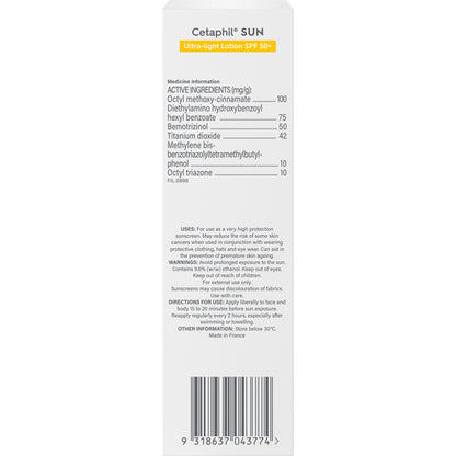 Cetaphil Sun SPF50+ Ultra-Light Lotion Body & Face 100mL