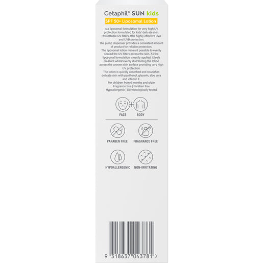 Cetaphil Sun SPF50+ Kids Lotion Body & Face 150mL