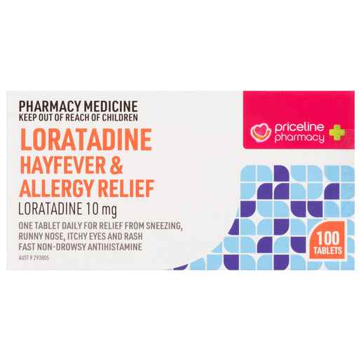 Priceline Pharmacy Loratadine Hayfever & Allergy Relief 100 Tablets