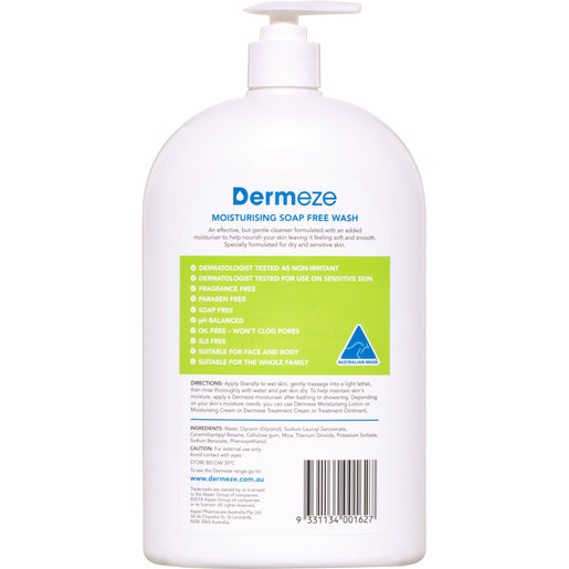 Dermeze Moisturising Soap Free Wash 1 L