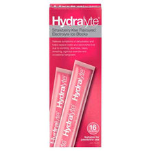 Hydralyte Strawberry Kiwi Flavoured Electrolyte Ice Blocks 16 Pack