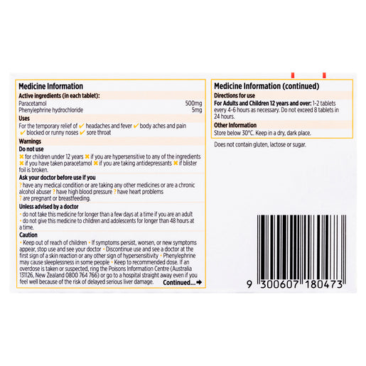 CODRAL® Cold & Flu 48 Tablets