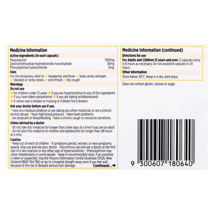 CODRAL® Cold & Flu + Dry Cough 48 Capsules