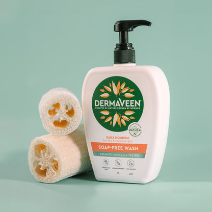 DermaVeen Daily Nourish Moisturising Lotion for Dry & Sensitive Skin 1L