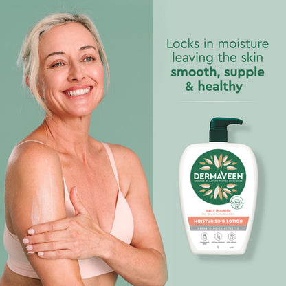 DermaVeen Daily Nourish Moisturising Lotion for Dry & Sensitive Skin 1L