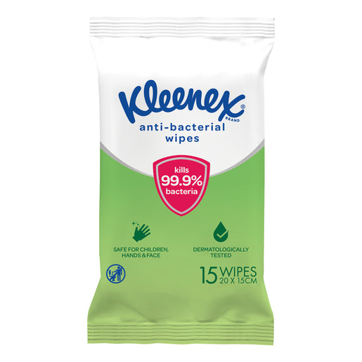 Kleenex Anti-Bacterial Wet Wipes 15 Wipes