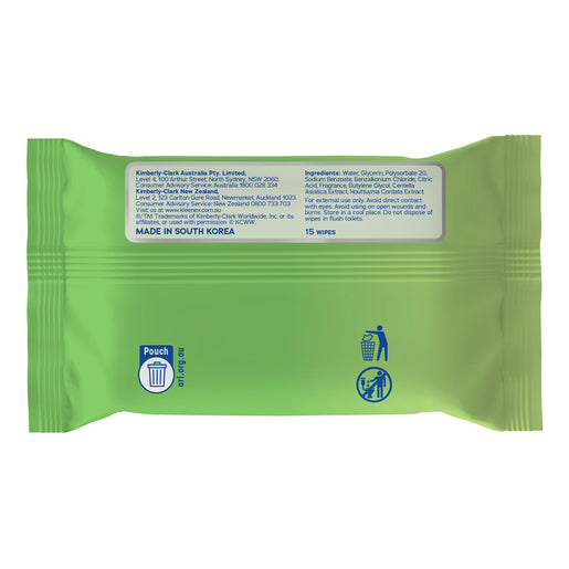 Kleenex Anti-Bacterial Wet Wipes 15 Wipes