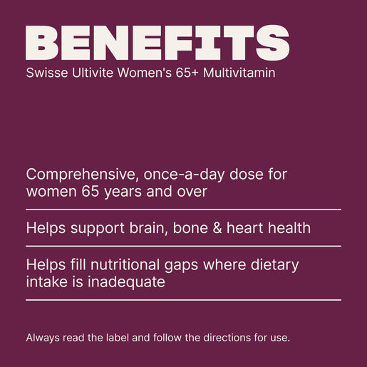 Swisse Ultivite Women's 65+ Multivitamin 60 Tablets