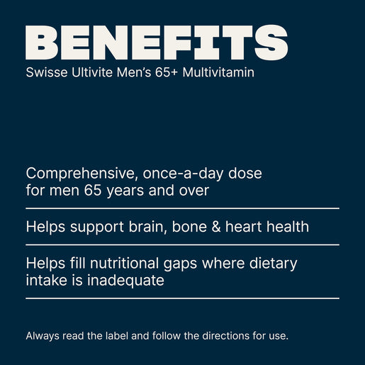 Swisse Ultivite Men's 65+ Multivitamin 60 Tablets