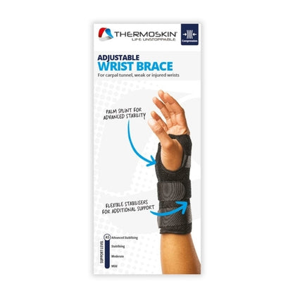Thermoskin Adjustable Wrist Brace Left Black 1 Each