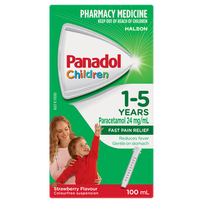 Panadol Children 1-5 Years Strawberry Flavour 100mL