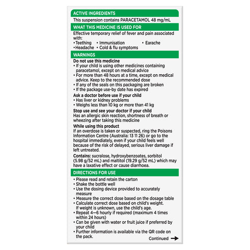 Panadol Children 5-12 Years Orange Flavour 100mL