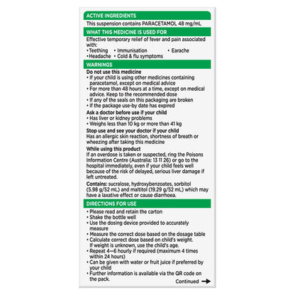 Panadol Children 5-12 Years Orange Flavour 100mL