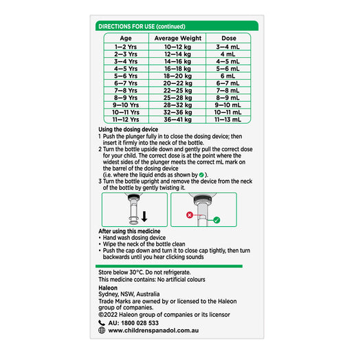 Panadol Children 5-12 Years Strawberry Flavour 100mL