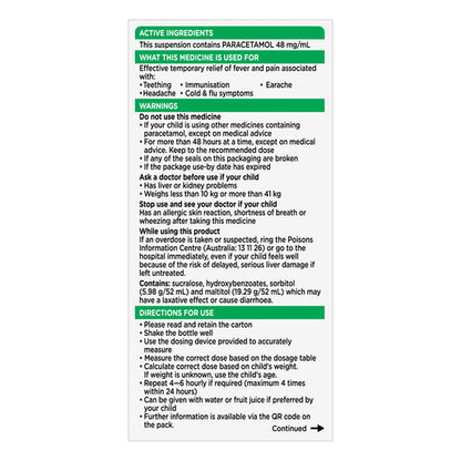 Panadol Children 5-12 Years Strawberry Flavour 100mL