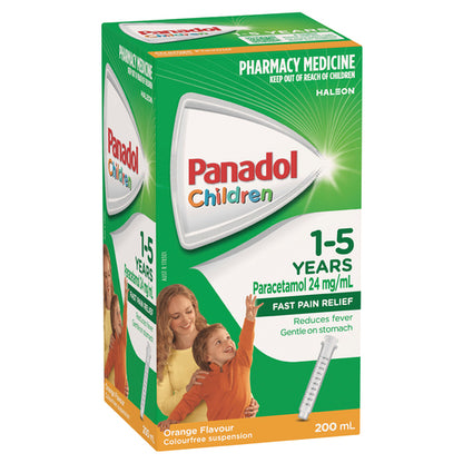Panadol Children 1-5 Years Orange Flavour 200mL