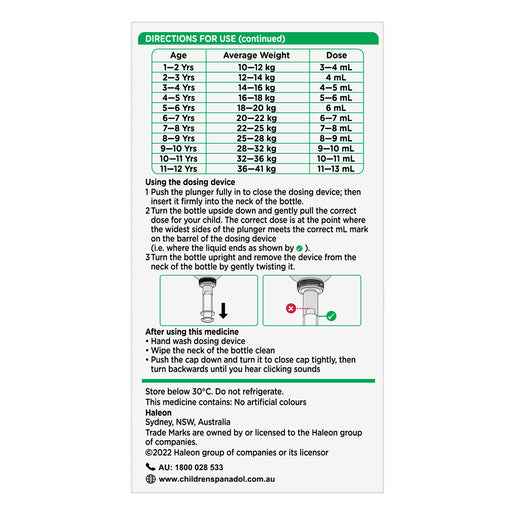 Panadol Children 5-12 Years Strawberry Flavour 200mL