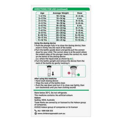 Panadol Children 5-12 Years Strawberry Flavour 200mL