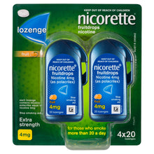 NICORETTE® Fruitdrops Nicotine Extra Strength 4mg Fruit 80 Lozenges