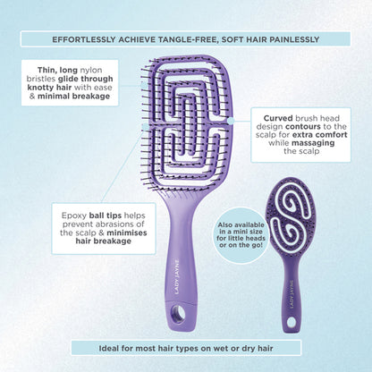 Lady Jayne Flexi-Glide Detangling Brush Large 1 Each