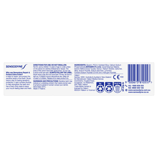 Sensodyne Repair & Protect Extra Fresh Fluoride Toothpaste 100g