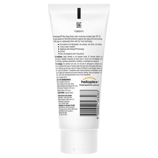 Neutrogena® Ultra Sheer Body Lotion Sunscreen SPF50 85mL - GimmeNow