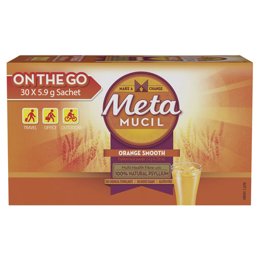 Metamucil Orange Smooth Fibre Supplement 30 Doses 30 Pack