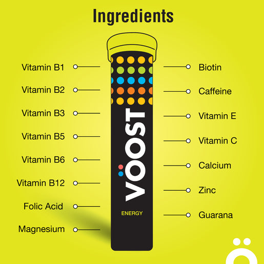 VÖOST Energy Orange & Mango Flavour 20 Tablets - GimmeNow