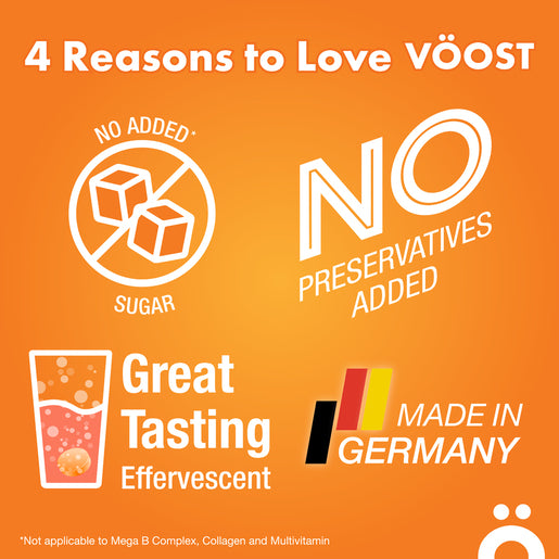 VÖOST Vitamin C 1000mg Blood Orange Flavour 20 Tablets - GimmeNow