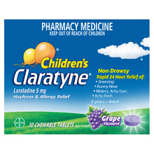 Claratyne Children's Hayfever & Allergy Relief Grape Flavoured 30 Chewable Tablets - GimmeNow