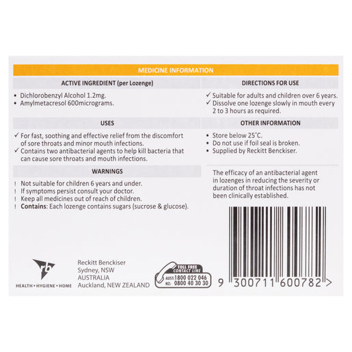 Strepsils Soothing Honey & Lemon 48 Lozenges