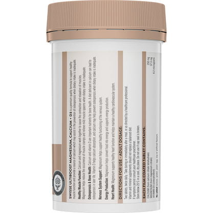 Swisse Ultiboost Magnesium, Calcium & Vitamin D3 120 Tablets
