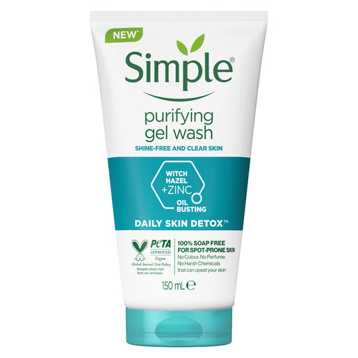 Simple Daily Skin Detox Purifying Facial Wash 150mL - GimmeNow
